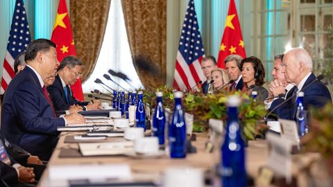 Cena  con empresarios estadounidenses en San Francisco a la que asistieron JOe Biden y Xi Jinping 