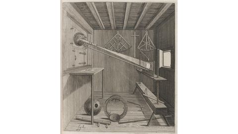 Representaci�n de una c�mara oscura en �Selenographia�