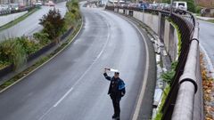 Los paneles que se desprendieron en el t�nel de Os Castros