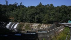 Estado de la presa de Bora, en el río Lérez, durante el pasado verano