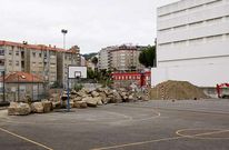 El IES S�nchez Cant�n, ayer, fue uno de los centros m�s afectados por los temporales. 
