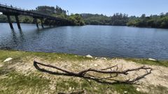 Aspecto ayer del embalse de Eiras, que surte de agua a Vigo y parte de su �rea