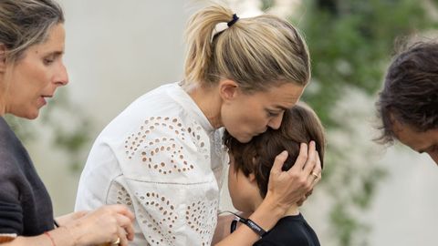 Marta Ortega, junto a Mar�a Torretta y su hijo Amancio