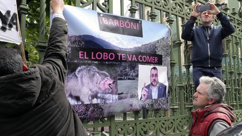 Protesta del campo asturiano en Oviedo. 