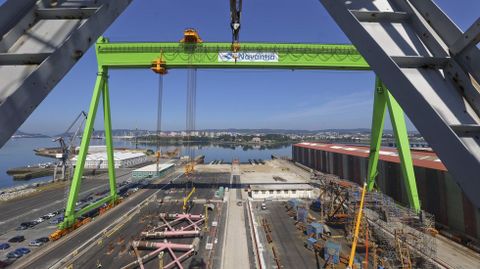 Instalaciones de Navantia Fene, especializado en el sector de la elica marina