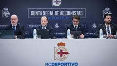 Imagen de la junta general de accionistas del Deportivo, celebrada en febrero.
