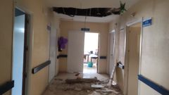 Pasillo de acceso a la unidad de partos