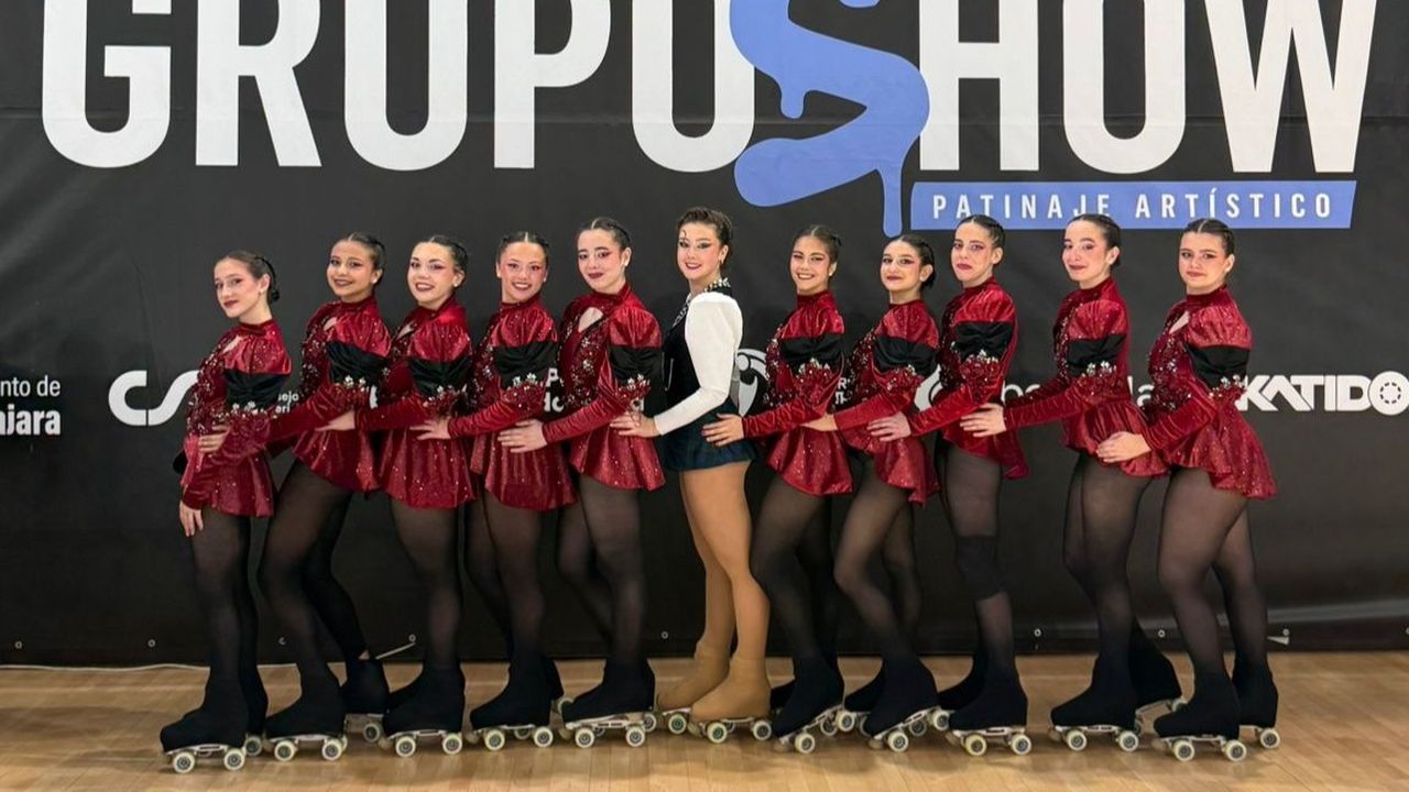 El Club Aehde O Carballiño compite en Alcoy en la Copa de España de grupo «show» de patinaje artístico