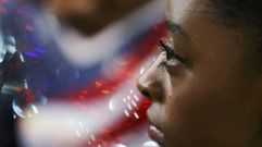 Simone Biles (Estados Unidos) durante la final femenina de gimnasia artstica