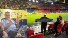 Marco Ant�n, en el estadio de la UD el domingo y en el �msterdam Arena ayer en el entrenamiento
