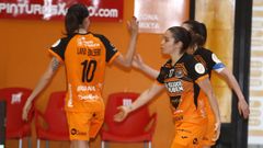 Jugadoras del Burela FSF, durante un partido