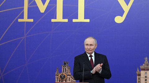 Vladimir Putin, durante una entrega de premios este viernes en Mosc