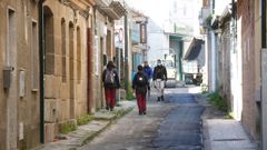 R�a da Santi�a, por donde pasa el Camino Portugu�s a Santiago en el barrio de O Burgo de Pontevedra