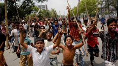Protestas en Banglad�s tras la tragedia de Dacca