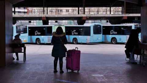 La estaci�n de buses de A Coru�a paralizada este lunes por una nueva huelga del transporte