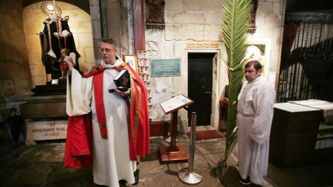 Bendicin de ramos desde el campanario de la baslica de Santa Mara