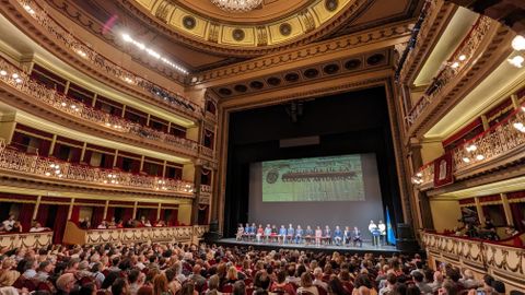 Acto en el D�a de les Lletres Asturianes 2023 en el Teatro Campoamor de Oviedo