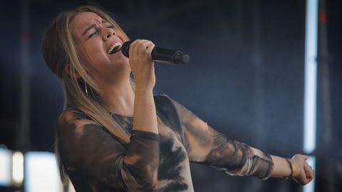 Ic�a Varela, durante un concerto