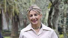 Yolanda D�az, en Santiago de Compostela en marzo