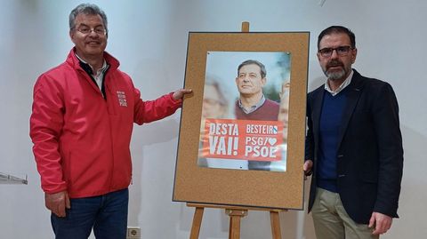 Santiago y Mato, en el acto organizado el jueves de noche en la sede socialista.