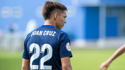 Joan Cruz, en un partido del Vetusta