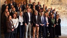 Asistentes al foro del Convenio del Paisaje en la Santo Estevo de Ribas de Sil.