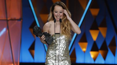 Laia Ateca recibe el Goya a mejor direcci�n de arte por su trabajo en �Sir�t�. 