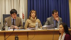 Santiago Amor (izda.) tuvo que hacer frente en una semana a las dimisiones de Eugenia Mart�n (centro) y de Bernardo Moar(dcha.)