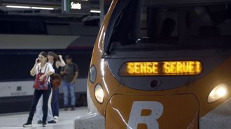 Aspecto de la Estaci�n de Sants este mi�rcoles con los problemas en el servicio de cercan�as 