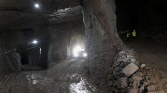 Trabajos en un mina de magnesitas de O Incio