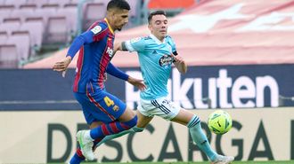 Iago Aspas, en el partido en que el Celta gan� por �ltima vez en el Camp Nou.