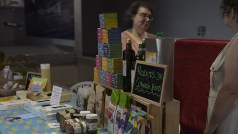Mercado agroecológico de A Estruga en la plaza de abastos de Vilalba