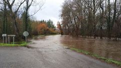 El rio Rub�n, el viernes, aguas abajo de la localidad de A Pobra do Broll�n
