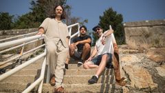 Martn Snchez, Ricardo Boo y Marcos Outeiral, del grupo musical pobrense Martin Human