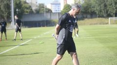 Pablo Lpez en un entrenamiento en A Gndara.