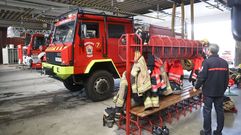 Parque de bomberos de A G�ndara, en foto de archivo.