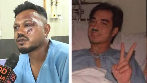 Vishwashkumar Ramesh, superviviente del vuelo de Air India, y James Ruangsak, superviviente del accidente de Thai Airways