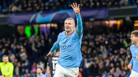 Erling Haaland.Erling Haaland celebra un gol anotado para el Manchester City