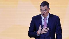El presidente del Gobierno, Pedro Snchez, durante su intervencin en el congreso Metafuturo.