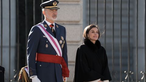 Los reyes, durante la Pascua Militar