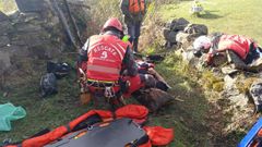 Rescatado un cazador herido en Aller