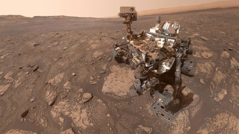 El rover de la NASA en el sitio del experimento, bautizado como Mary Anning