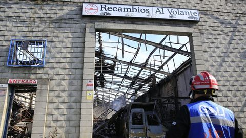 La nave de Al Volante qued� totalmente calcinada