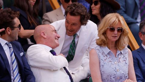 Andre Agassi, entre los espectadores