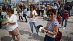 Vecinos de Porto do Son�se concentraron contra la EDAR de Queiruga
