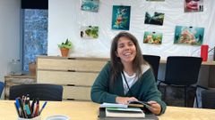 A ilustradora Laura Caneira no �coworking� A Maceta de Muros