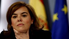 Soraya durante la rueda de prensa posterior al Consejo de Ministros