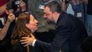 El socialista Adri�n Barb�n felicitado por Lorena Gil.