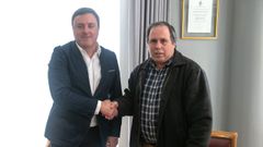 Valent�n Gonz�lez Formoso, presidente de la Deputaci�n y Santiago Rey, presidente del Baxi
