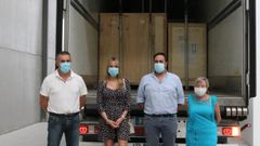 Desde la derecha, Belen Fern�ndez, promotora de Fortia; Arturo Rodr�guez, socio de la firma, la directora general de Industria, Rosana Prada; y el alcalde de Morc�n, Maximino Garc�a